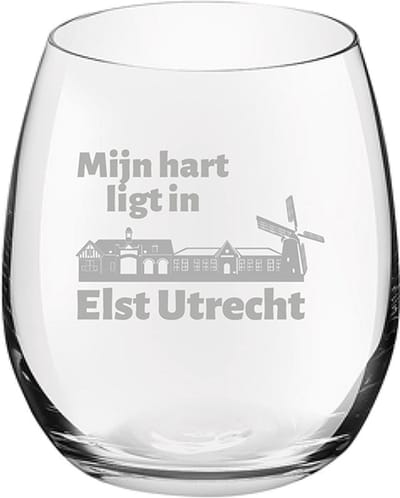 Gegraveerde Drinkglas 39cl Elst Utrecht