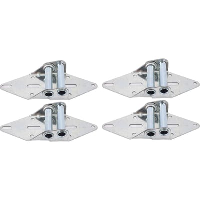 4 pièces Charnières de Porte de Garage avec 16 Vis Robustes Acier 14 Supports de Porte Galvanisés pour Usage Résidentiel et Commercial Léger gray
