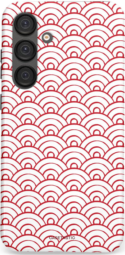 Casetastic Hoesje Geschikt voor Samsung S25 Plus - Stijlvolle Beschermende Duo-layer Case - Golfjes