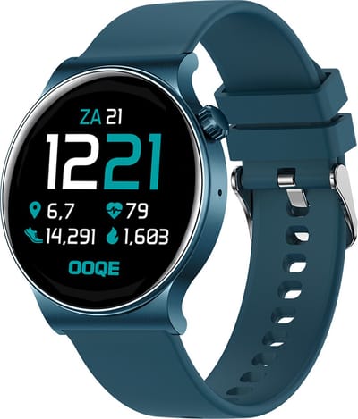 OOQE WATCH CS PRO - Smartwatch Heren en Dames | Geschikt voor iOS en Android | 10 kleuren | HD | Notificaties | Gezondheidsanalyse | Sportanalyse | GPS Koppeling | Bellen | Muziek/Audio Luisteren | Spelletjes | Ergonomisch | Nederlandstalig | Blauw