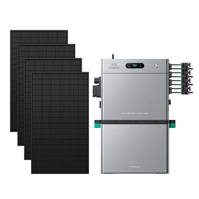 Zendure SolarFlow 2400 Pro - SolarFlow 2400 Pro (2.4 kWh) / 1*AB3000L (2.88 kWh) / 4*450W Bifacial Panel  (2340Wp Max)