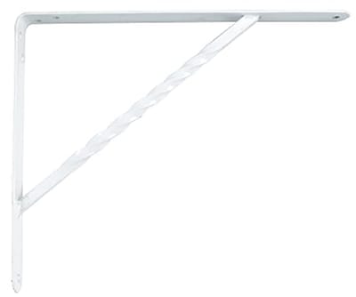 Wandplank Hoekrek van Metaal | Stalen Steun voor Planken | Wit | Afmetingen 200 x 150 mm | Draagvermogen tot 225 kg
