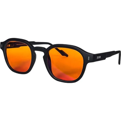 SHINU Blauwlichtblokkerende Bril Oranje Lens voor Computer Telefoon Gaming Werken Bril voor Mannen Anti Oogvermoeidheid black