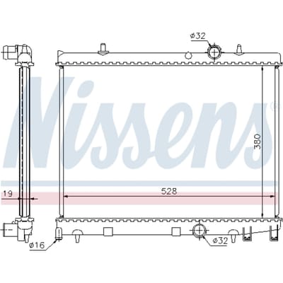 Radiator, motorkoeling NISSENS 63504