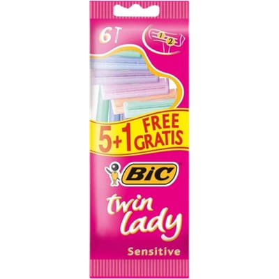 BIC Twin Lady Sensitive Wegwerpscheermesjes - 6 stuks