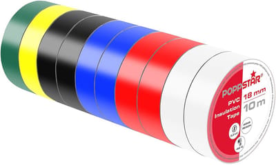 PVC Isolatietape 10m - Elektrische Tape in Meerdere Kleuren, 10 Rollen