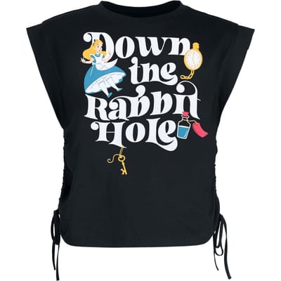 Alice in Wonderland - Disney Top - Down The Rabbithole - M tot XXL - voor Vrouwen - zwart