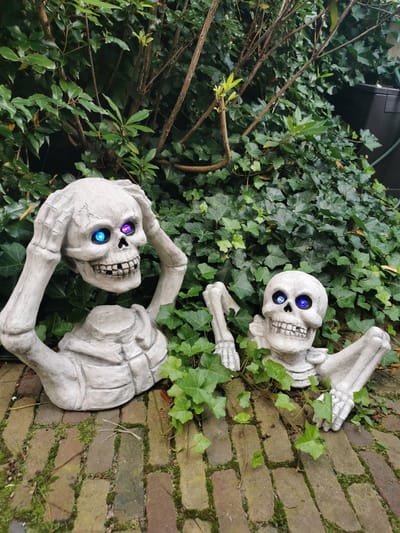 Boutique Trukado - Skeletten met Geluid en Veranderende Licht Bonnie & Clyde - (hxbxd) ca. 42cm x 43cm x 18cm