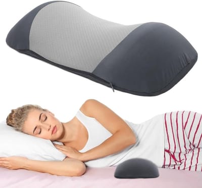 Ergonomisch Lendensteun Kussen van Geheugenfoam voor Rugondersteuning, Zwart Kleur, Comfortabel en Ademend