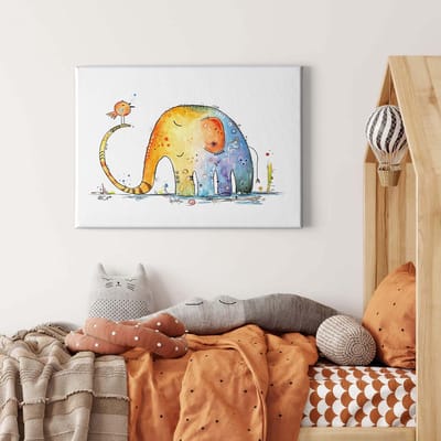 Canvas print DD123096 Enjoy Life A.S. Création 0,7 x 0,5 m Kleurrijk Kantoor Hal/Gang Keuken Slaapkamer Woonkamer