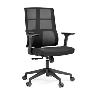 hjh OFFICE Spinio - Professionele bureaustoel - Zwart - stof / netstof
