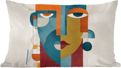 Sierkussens - Kussentjes Woonkamer - 60x40 cm - Geometrisch - Strakke vormen - Kleurrijk