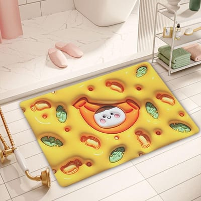 Nieuwe 3d Driedimensionale Expansie Diatomeeënaarde Sneldrogende Zachte Mat Badkamerdeur Absorberend Antislip Deken Multifunctioneel 40 * 60cm