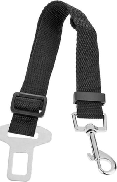 Autogordel voor hond - hondenriem auto - zwart - lengte 65 cm