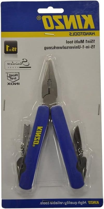 Multitool 15-in-1 - Gereedschapset - Klusjes Buiten - Roestvrij Staal - 16 cm - Zilver