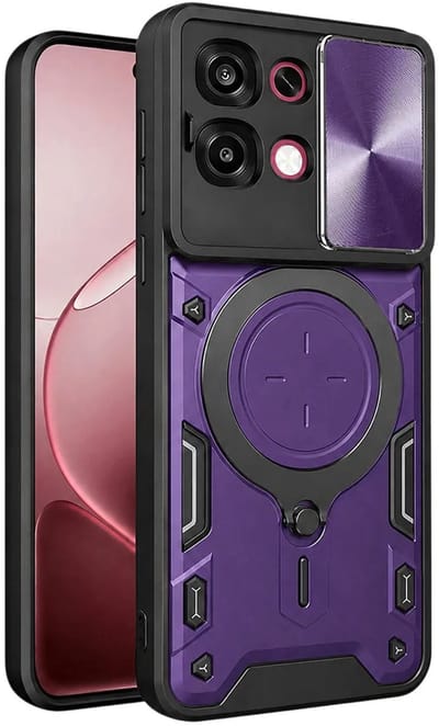 Hoesje geschikt voor Oppo A6 Pro - Techsuit CamGuard Pro Back Cover - Paars