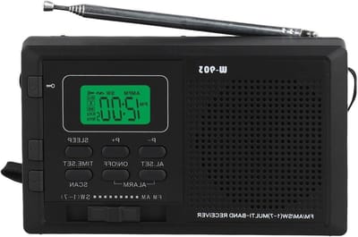 Draagbare Radio - AM FM SW - Kamperen Reizen - Analoge Tuning - 12.5 x 7.5 cm - Zwart