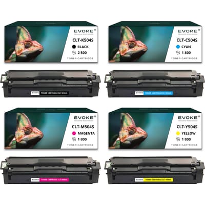 Evoke compatibele toner voor Samsung Clt-504S Clt504S Clt-K504S Clt-C504S Clt-M504S Clt-Y504S 4X Cmyk: Zwart, Cyaan, Magenta, Geel 7900 pagina's Clp-415N 415Nw 470 475; Clx-4170 4195Fn 4195Fw 4195N;