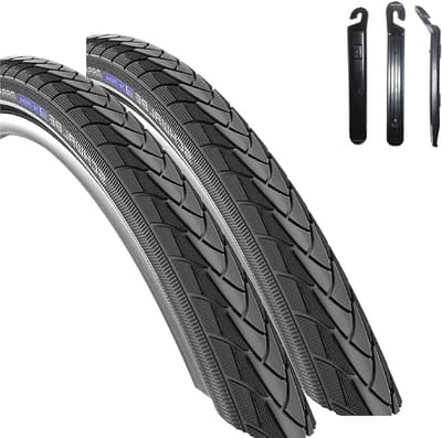 Fietsbanden Set - Buitenbanden Marathon - Veilig Fietsen - Anti-lek Bescherming - 275 x 150 inch - Zwart