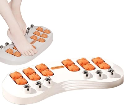 Voetroller Massageapparaat - Reflexologie Bord - Drukverlichting Voeten - Magnetische Punten - 31 cm Lengte - Houtkleur
