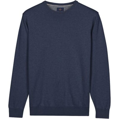 Baileys – Heren Trui – Basic Pullover – Ronde hals trui - Dark Denim - NOS8200-675