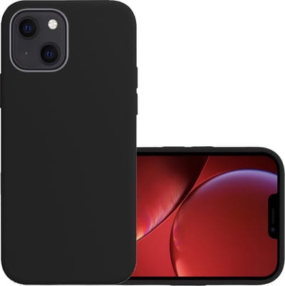 Hoesje - Geschikt voor Apple iPhone 13 Mini - Sterk & Shockproof - Hoes Cover - Siliconen Case - Zwart