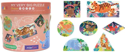 7 in 1 Puzzel in Ton Vormen - MierEdu - Puzzel met Vomen - Dieren - 26 Stukken - Vormherkenning