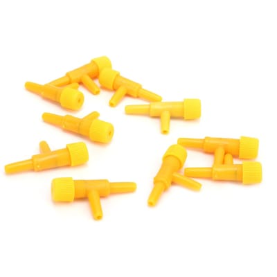 Aquarium Luchtklep T-vormig Plastic 2-weg Connector Luchtpomp Splitter voor Vis Tank yellow
