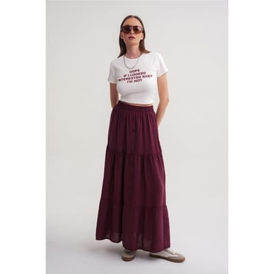 Hoge Taille Maxi Rok