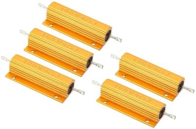 Vermogensweerstanden - Aluminium Behuizing - Elektronica Projecten - Hoge Belastbaarheid - 100W 4 Ohm - Goudkleurig