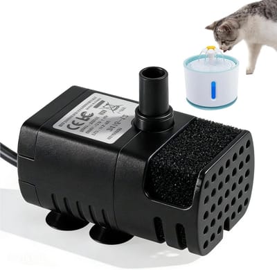Waterfontein Pomp voor Katten - 200L/H 1W Vervangingspomp voor Dierenfonteinen, Stil en Efficiënt
