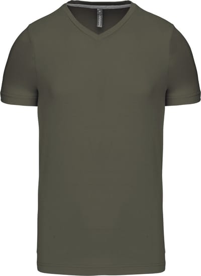 Kariban T-shirt V-hals korte mouwen K357 - Dark Khaki - L