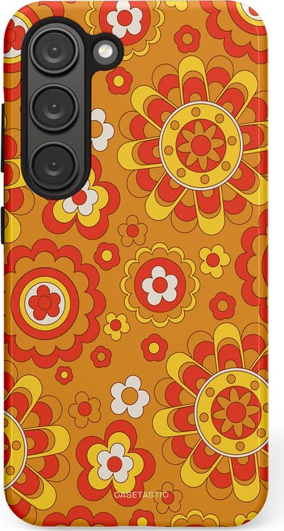 Casetastic Hoesje Geschikt voor Samsung S23 - Stijlvolle Beschermende Duo-layer Case - Retro droom