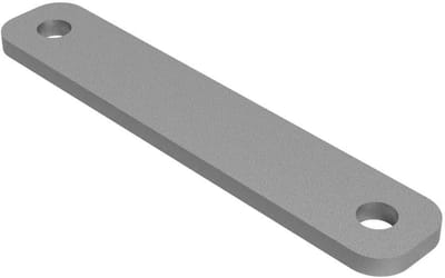 Klemplaat Montageplaat - U-bout Bevestiging - Stevige Bevestiging - Zoutwaterbestendig Zink - 121 mm - Zilver