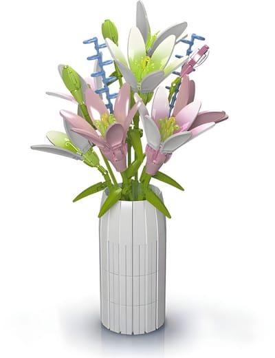 Mould King 10057 Lily Bloemen bouwset | Botanical flowers collection | Classic Creator STEM speelgoed bloemenpracht modelbouw | Educatief Icons kunst bloemenboeket bouwpakketten voor volwassenen & kinderen | Set geschikt voor lego | 1006 bouwstenen