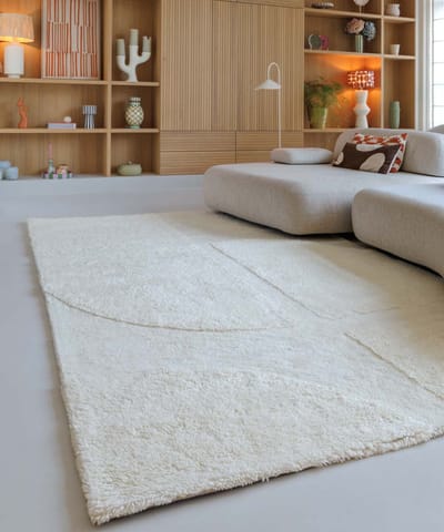 Design vloerkleed - Tjørne Elv ivoor 160x230