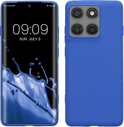 kwmobile telefoonhoesje geschikt voor Motorola Edge 60 Pro - Hoesje voor smartphone - Back cover in Baltisch blauw