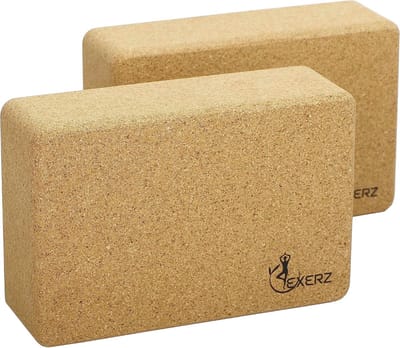 Kurk Yoga-blokken 2 stuks - Antislip, Duurzaam en Stevig voor Yoga en Fitness