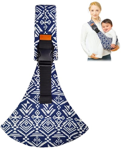 1-delige set - Babydrager - Babyschoudertas - Schouderbanden - Dubbele veiligheidsgespen - Antislip zitkussen - Verstelbare gewatteerde schouderbanden - Handig voor op reis - Geschikt voor baby's van 4,5 tot 13,6 kg - Eén maat - Blauw