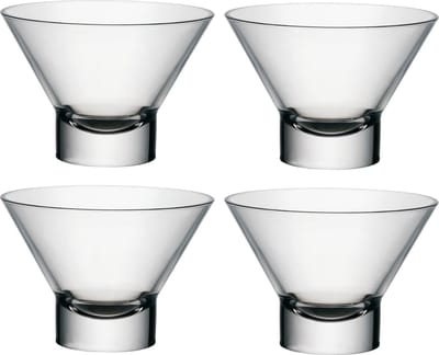 Bormioli Rocco IJs/sorbet coupes op voet - set 6x - glas - 370 ml - IJscoupe glazen/schaaltjes