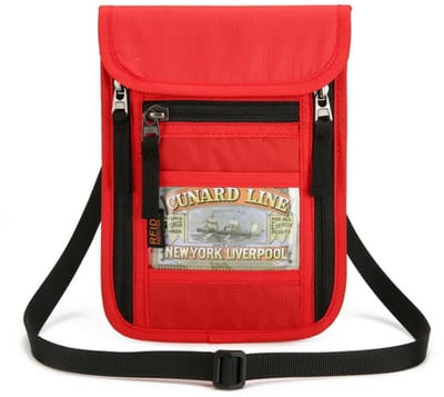 Paspoorttas - RFID anti-diefstal nektas - ID-vak - RFID-blokkering - Reisportemonnee - 3 ritsvakken - ID-vak met nekband - Unisex - Oxford waterdicht - Dagelijks gebruik - 15,5 x 2 x 22 cm