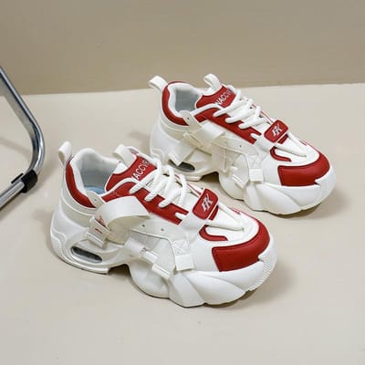 Koreaanse Platform Dad Schoenen Lente Nieuw Street Snap Student Hardloopsneaker Hoogte Verhogend Vrije Tijd 40 white
