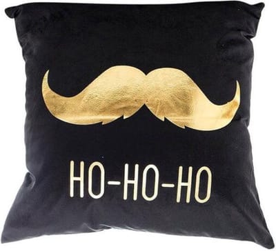 cadeau tip - Kerst kussenhoes - kerst kussen - grijs met gouden ho ho ho