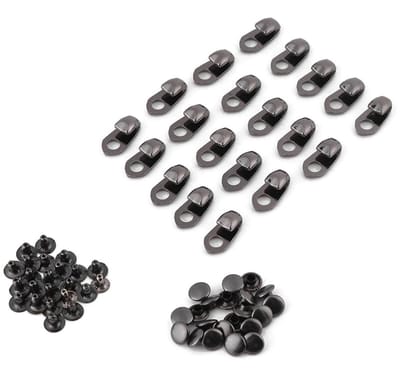 Dailygoods- Veterhaken 20 stuks - Vetergespen - Klinknagels - Slijtvast Metaal - DIY Wandelschoenen - Voor Klim- en Werkschoenen - Vetersluiting