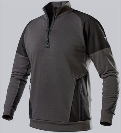 BP 1828-293 BP® Zip-sweater - antraciet/zwart M-OUTLET