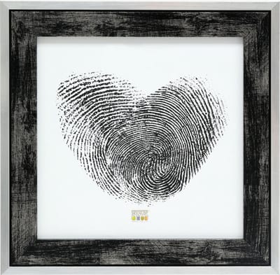 Deknudt Frames fotolijst S43RE2 - zwart - zilverkleurige rand - 15x15