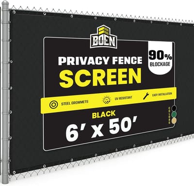 Privacy Hek Scherm - Tuinnet Doek - Tuin Afscherming - Versterkte Doorvoertules - 1.8 x 15.2 meter - Zwart
