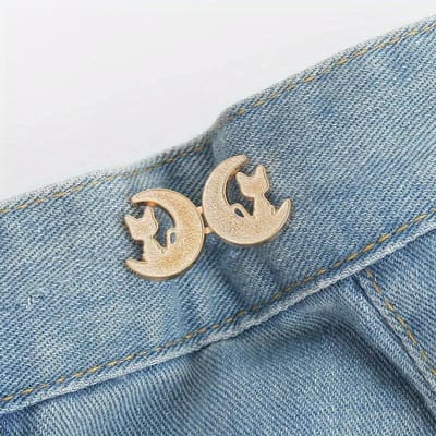 Verstelbare Aanspanner Taillegesp voor Jeans, Geen Naaien Vereist Vlinderknoop Versteller voor Broeken en Rokken Taille