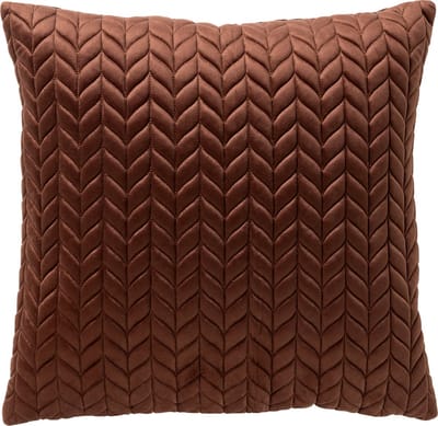 Dutch Decor MELINA - kussenhoes 45x45 cm - luxe visgraatmotief - effen kleur - Cappuccino - bruin - met rits - zonder binnenkussen