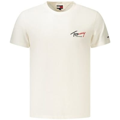 Tommy Hilfiger Slim Signature Logo T-shirt Ancient White Taglia: XXL | Magliette basic Outlet | Uomo | Bianco